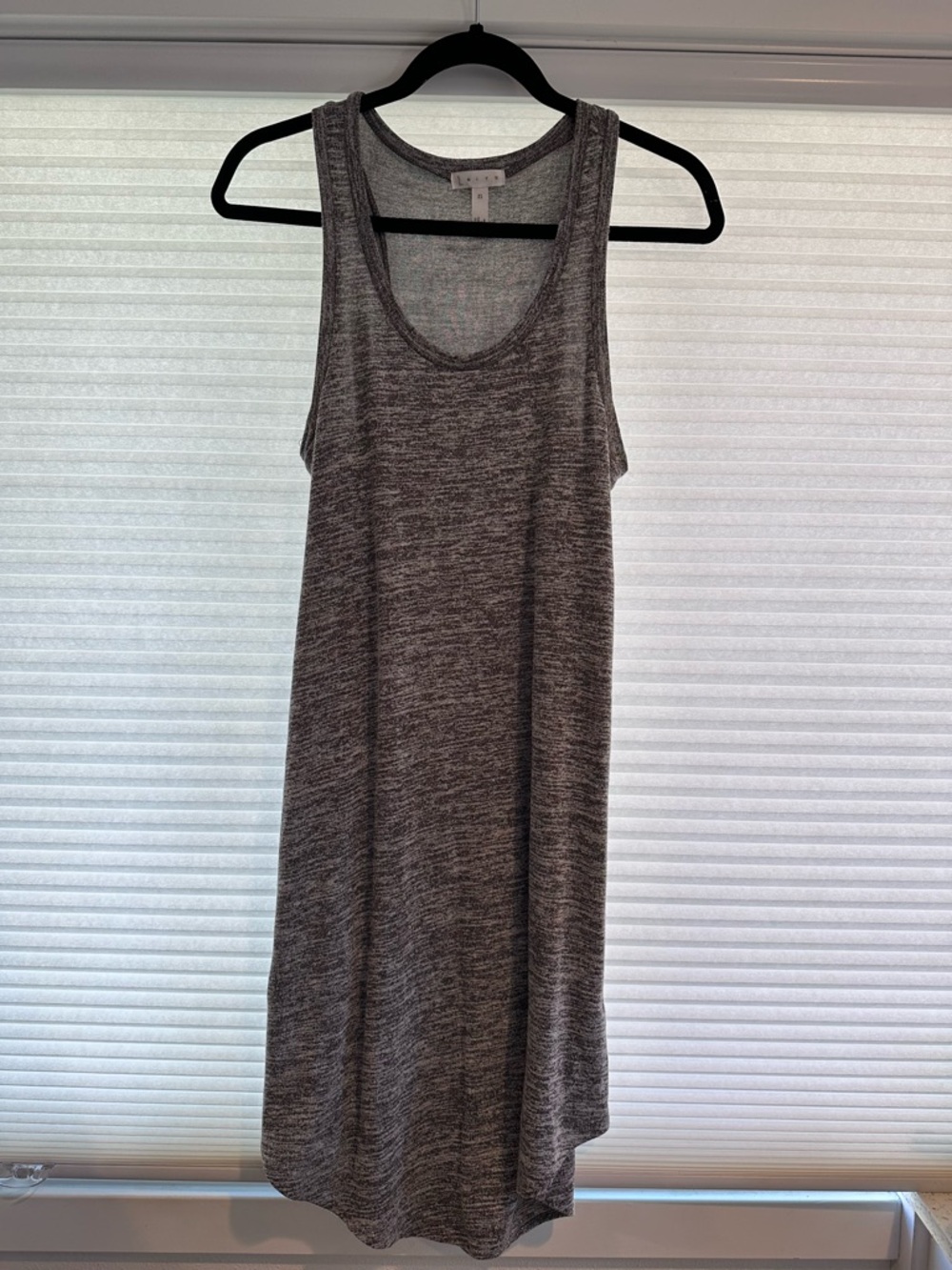 Leith Gray Marled Tank Midi Dress